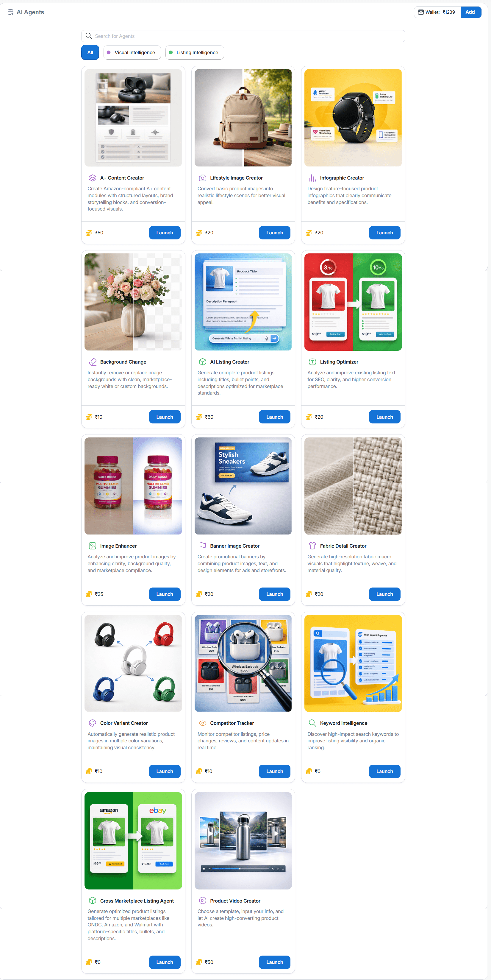 MySellerCentral AI agents catalog